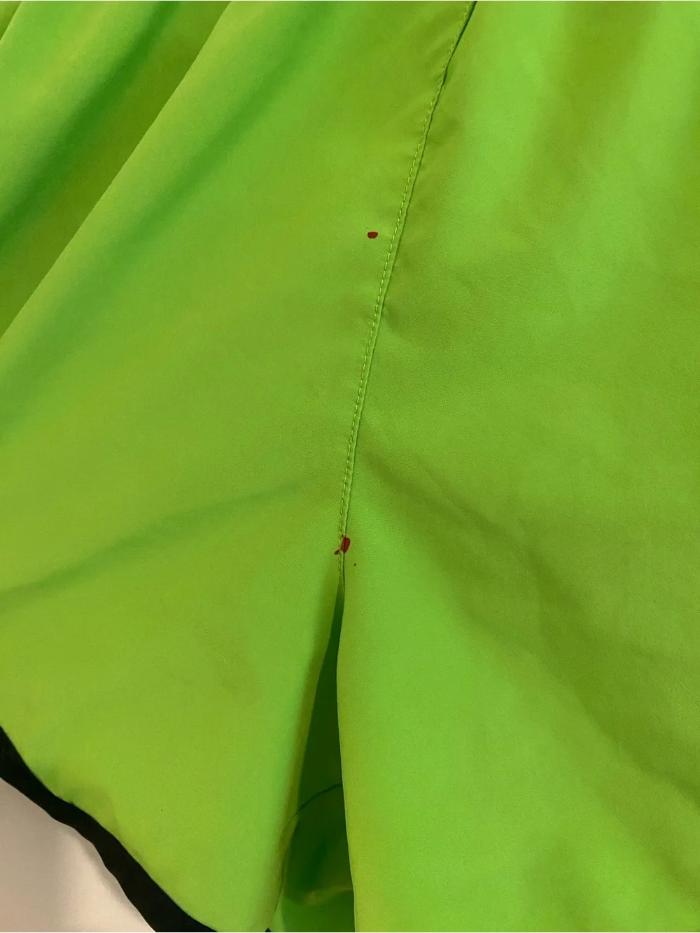 Nike Women's lime Green Athletic Running Shorts with Black Trim